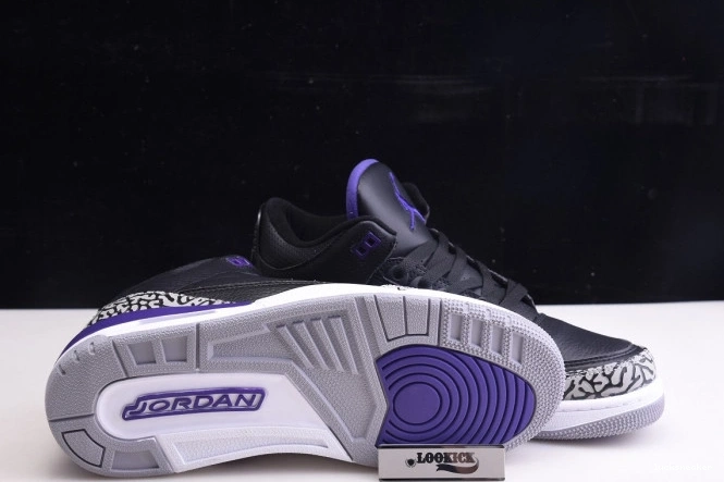 Reps LUCY CT8532-050 Court Black Jordan 3 Retro Air Purple 0718
